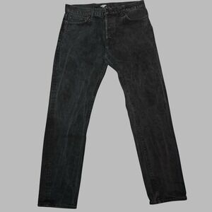 Carhartt Wip Klondike Men's 34x34 Black Denim Tapered Jeans Button Fly